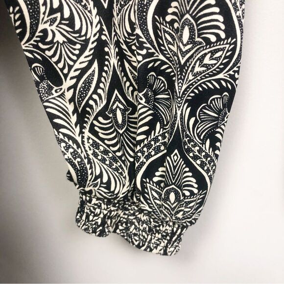 ANTHROPOLOGIE | Zadie Black & White Patterned Belted Jumpsuit Women’s Size 0 - Picture 8 of 14